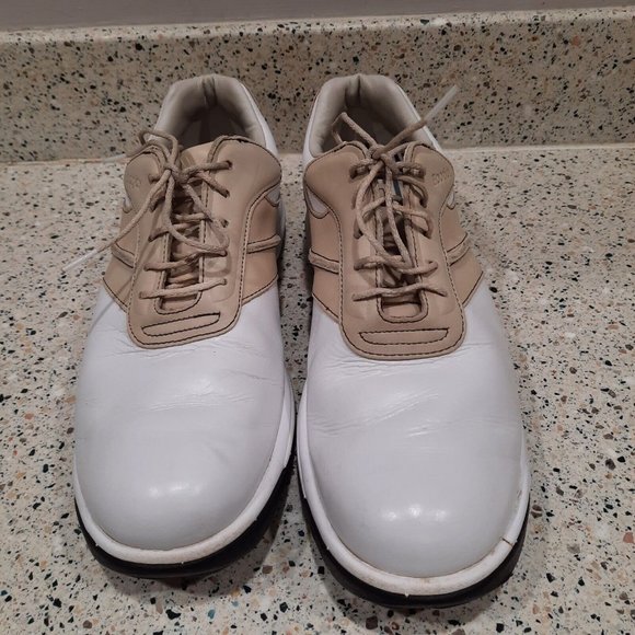 FootJoy Contour Series 94149 Womens Size 9 White/Tan Soft Spikes Golf - Picture 2 of 6